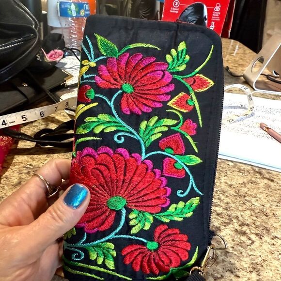 Phoenix clutch purse, shoulder card holder - Picture 6 of 12